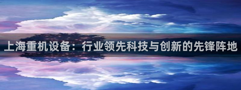 顺盈娱乐在线注册地址：上海重机设备：行业领先科技与创新的先锋