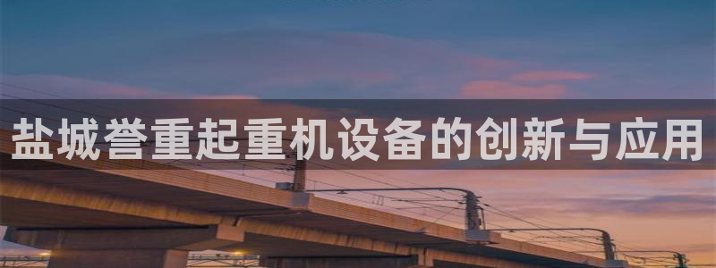 顺盈娱乐登录地址是什么：盐城誉重起重机设备的创新与应用