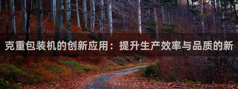 顺盈娱乐最高代理人是谁：克重包装机的创新应用：提升生产效率与